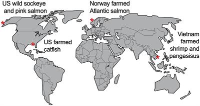 Application of the food-energy-water nexus to six seafood supply chains: hearing from wild and farmed seafood supply chain actors in the United States, Norway, and Vietnam